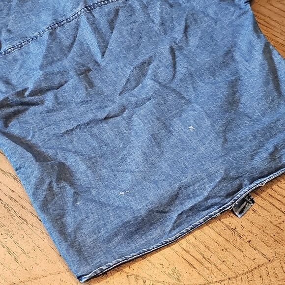 Denim button down tie shirt Size M - Picture 8 of 10